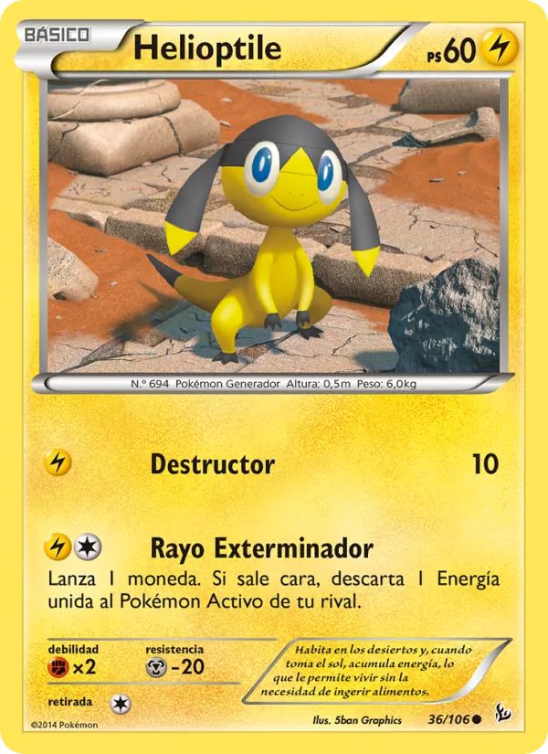 Helioptile Destellos de Fuego 36/106