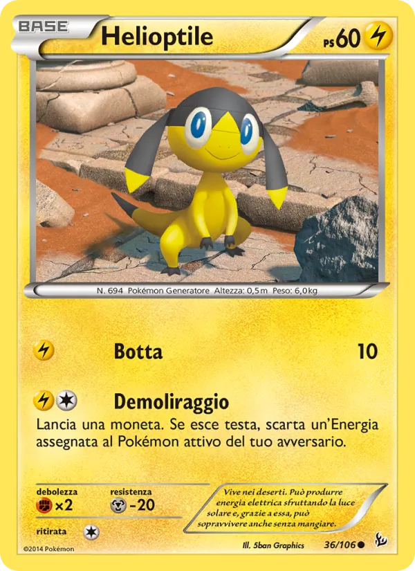 Helioptile Fuoco Infernale 36/106