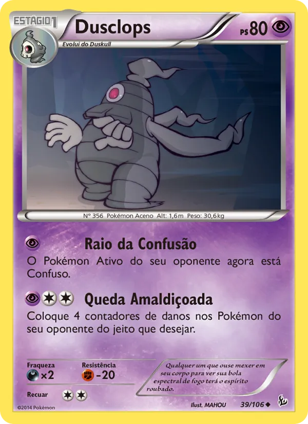Dusclops Flash de Fogo 39/106