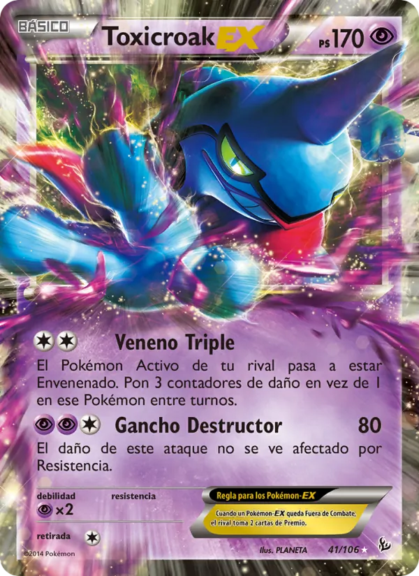 Toxicroak EX Destellos de Fuego 41/106