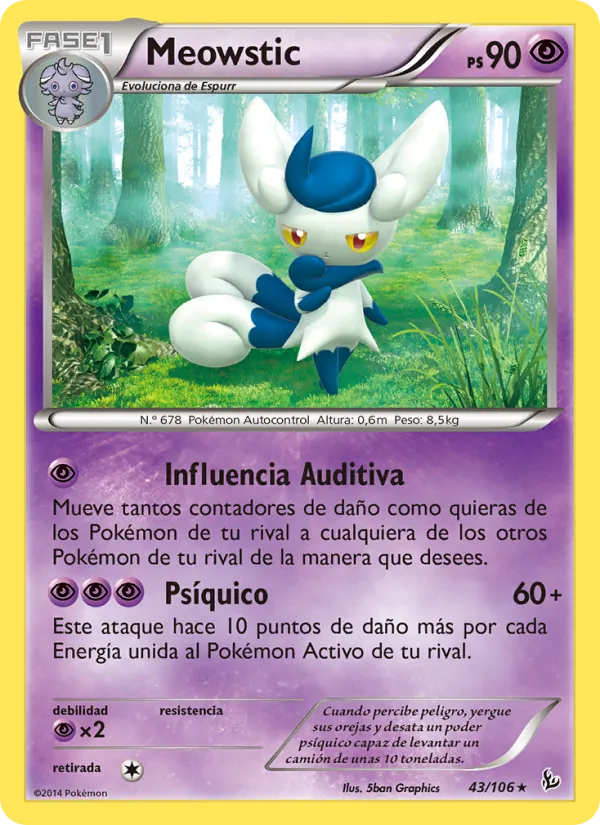 Meowstic Destellos de Fuego 43/106
