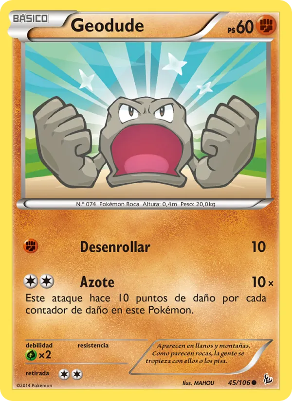 Geodude Destellos de Fuego 45/106