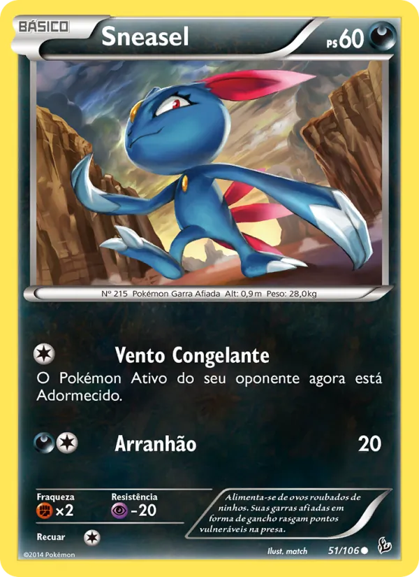 Sneasel Flash de Fogo 51/106