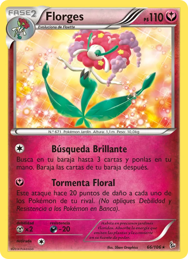 Florges Destellos de Fuego 66/106