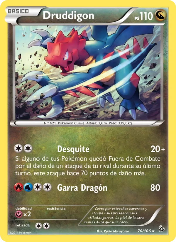 Druddigon Destellos de Fuego 70/106