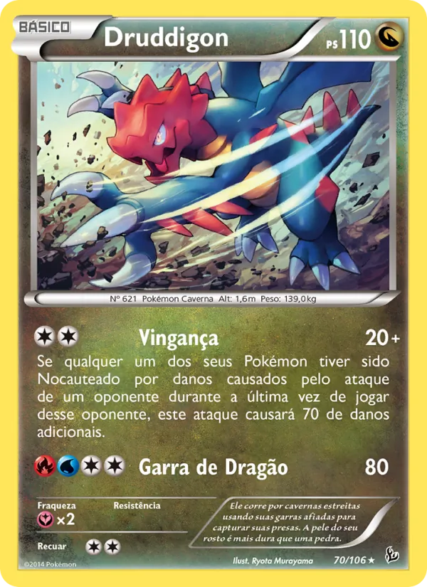 Druddigon Flash de Fogo 70/106