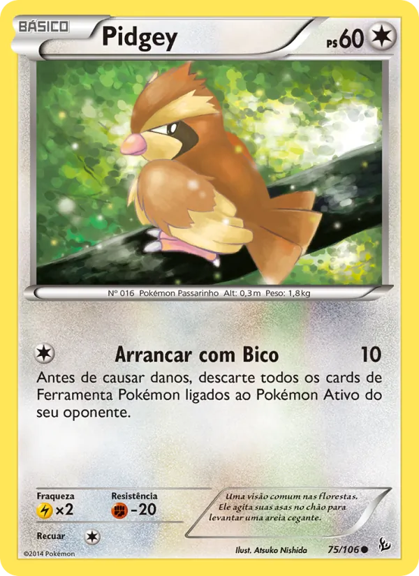 Pidgey Flash de Fogo 75/106