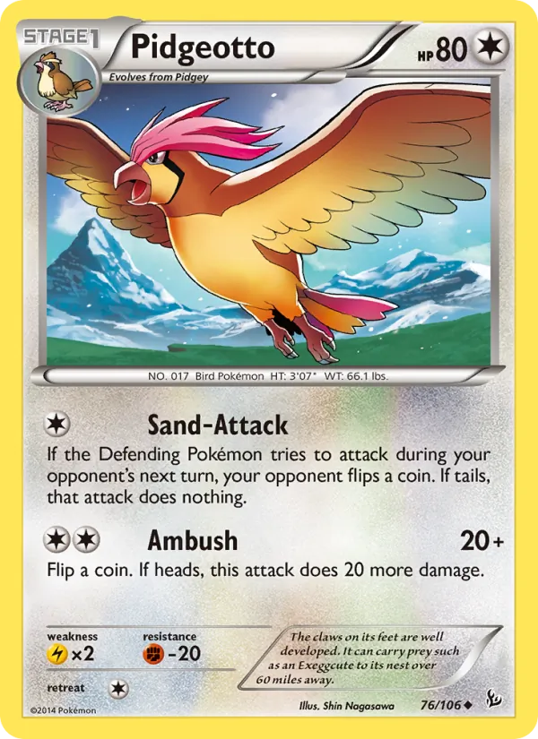 Pidgeotto Flashfire 76/106