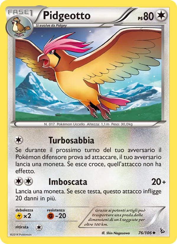 Pidgeotto Fuoco Infernale 76/106
