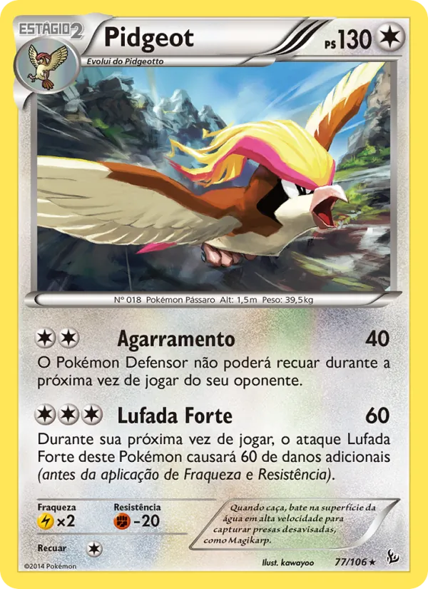 Pidgeot Flash de Fogo 77/106