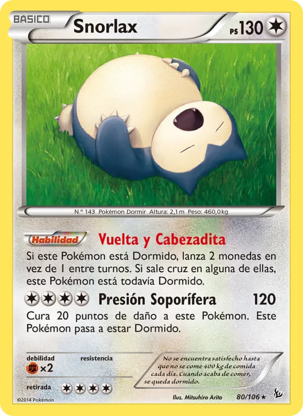 Snorlax Destellos de Fuego 80/106
