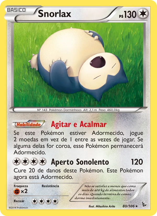 Snorlax Flash de Fogo 80/106