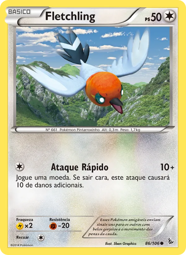 Fletchling Flash de Fogo 86/106