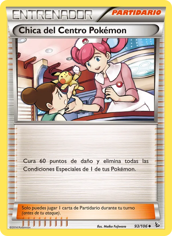 Chica del Centro Pokémon Destellos de Fuego 93/106