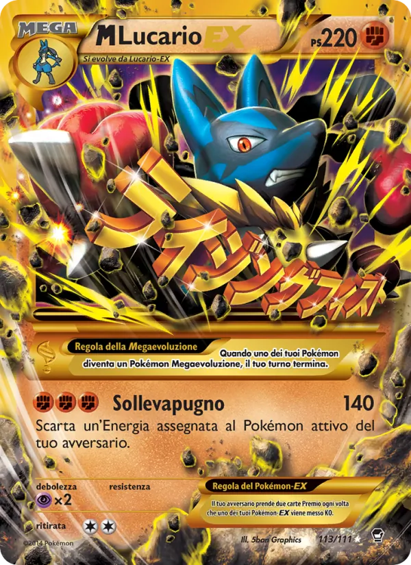 M Lucario EX Colpi Furiosi 113/111