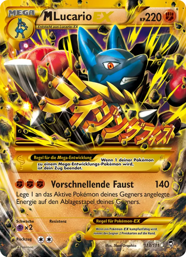 M Lucario EX Fliegende Fäuste 113/111