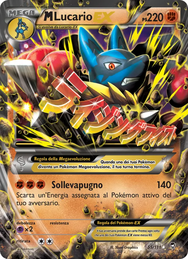 M Lucario EX Colpi Furiosi 55/111