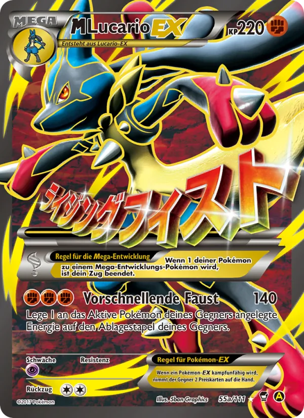 M Lucario EX Fliegende Fäuste 55a/111