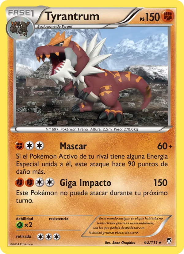 Tyrantrum Puños Furiosos 62/111