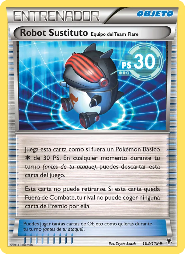 Robot Sustituto Equipo del Team Flare Fuerzas Fantasmales 102/119