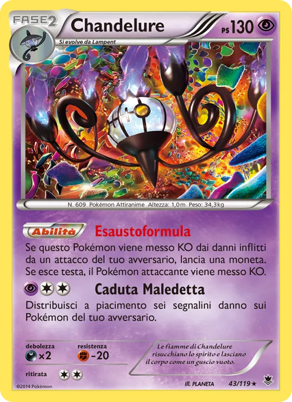 Chandelure Forze Spettrali 43/119