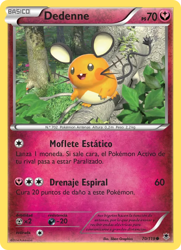 Dedenne Fuerzas Fantasmales 70/119