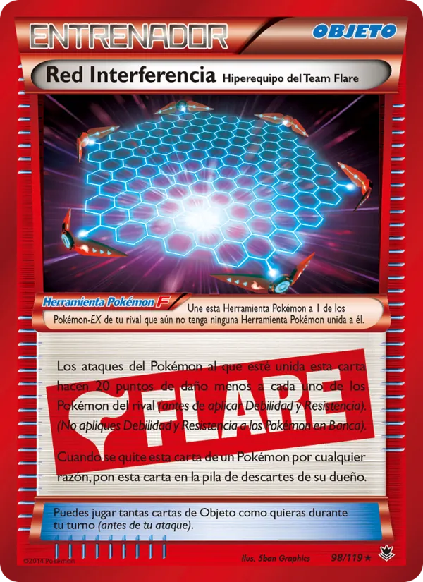 Red Interferencia Hiperequipo del Team Flare Fuerzas Fantasmales 98/119