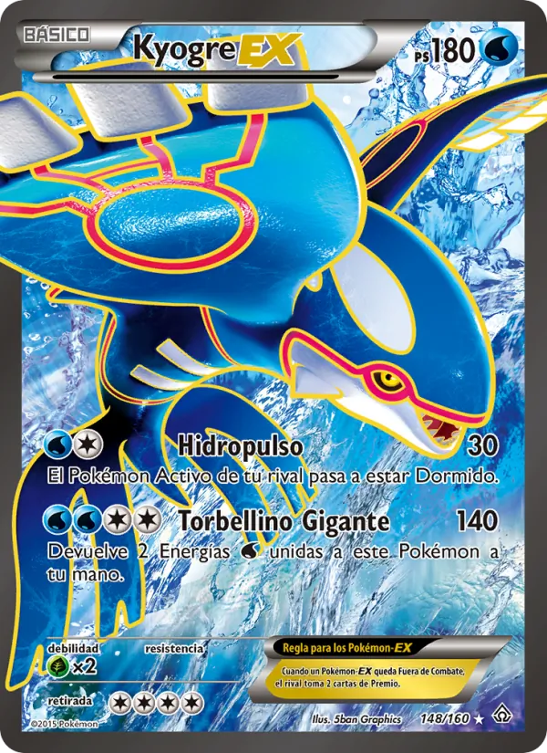 Kyogre EX Duelos Primigenios 148/160