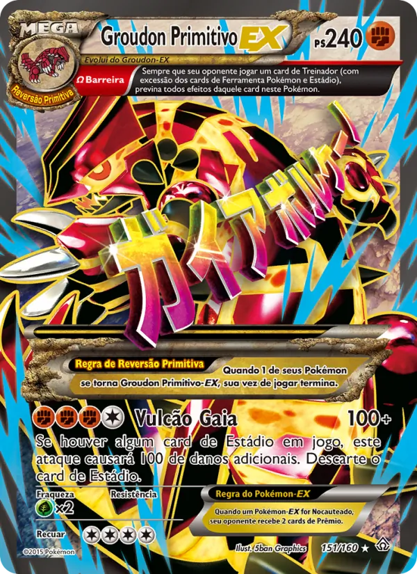Groudon Primitivo EX Conflito Primitivo 151/160