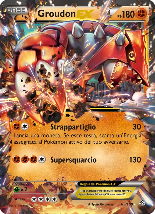 Groudon EX Scontro Primordiale 85/160