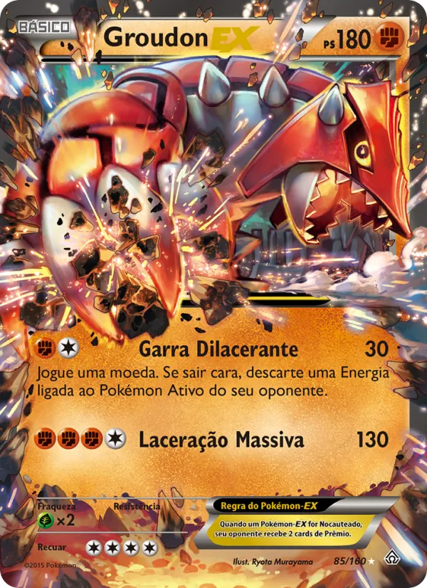 Groudon EX Conflito Primitivo 85/160