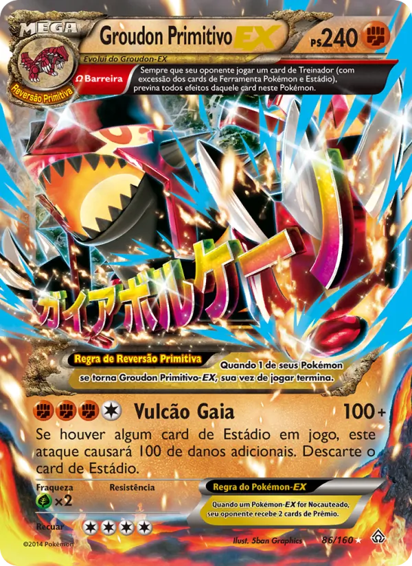 Groudon Primitivo EX Conflito Primitivo 86/160