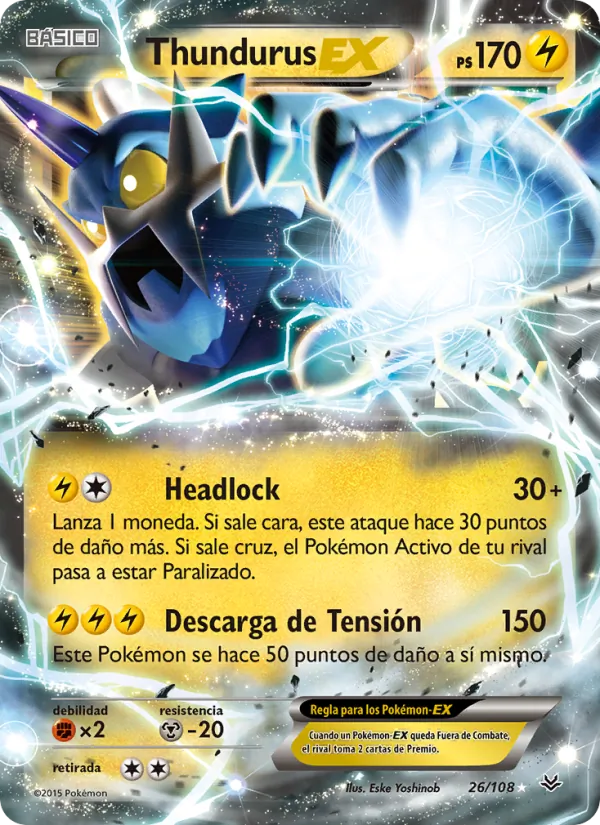 Thundurus EX Cielos Rugientes 26/108