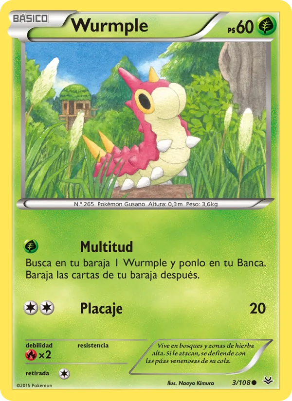 Wurmple Cielos Rugientes 3/108