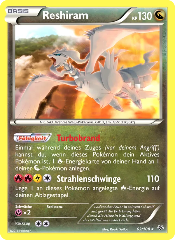 Reshiram Drachenleuchten 63/108