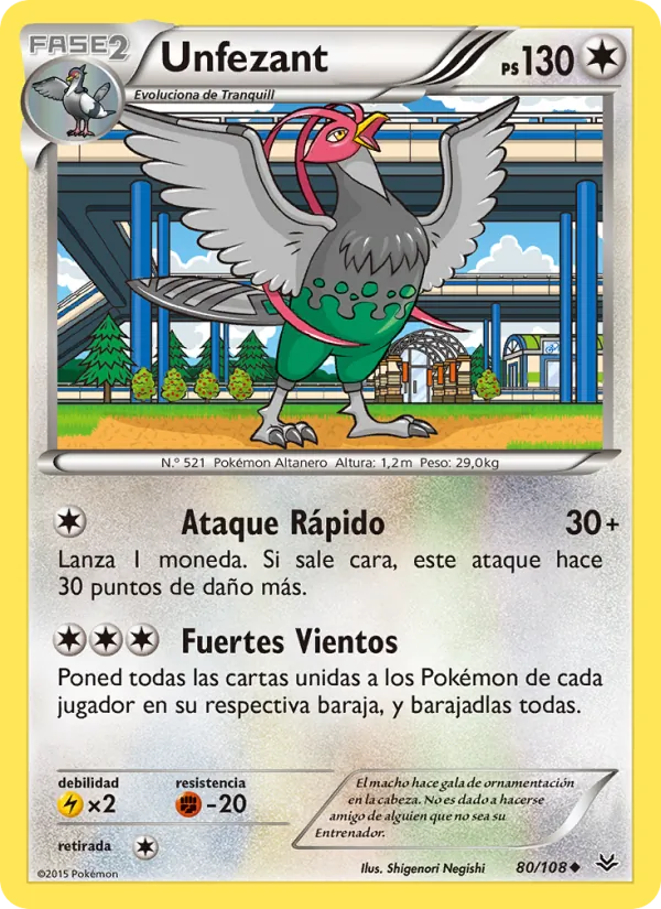 Unfezant Cielos Rugientes 80/108