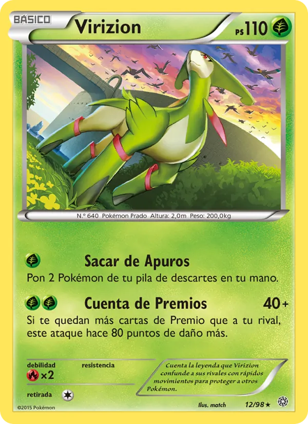 Virizion Antiguos Orígenes 12/98