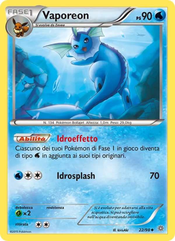 Vaporeon Antiche Origini 22/98