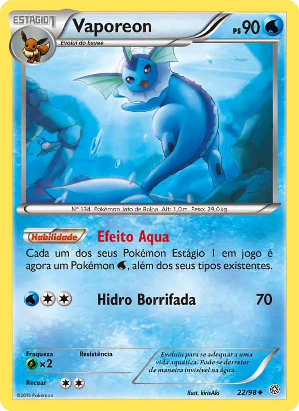Vaporeon Origens Ancestrais 22/98