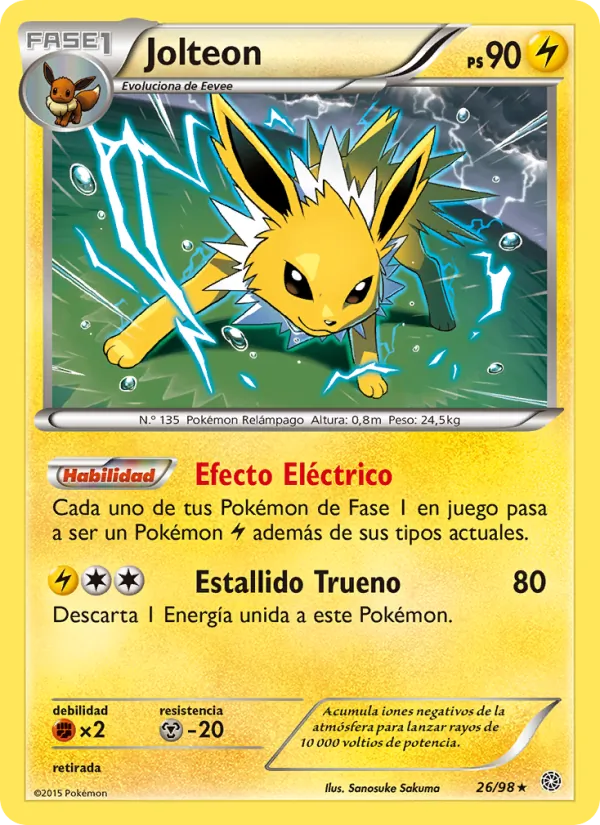 Jolteon Antiguos Orígenes 26/98