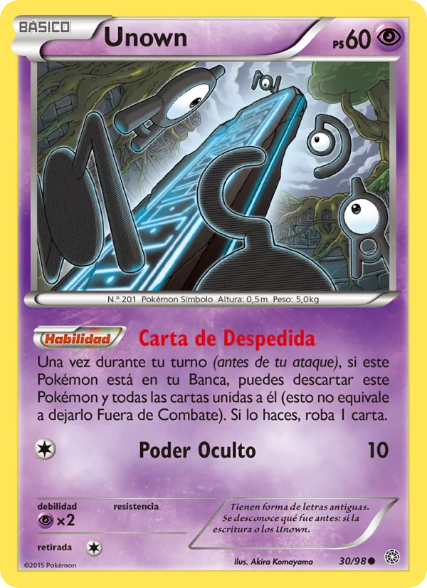 Unown Antiguos Orígenes 30/98