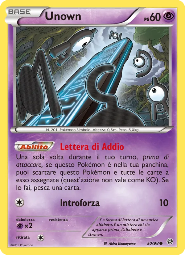 Unown Antiche Origini 30/98