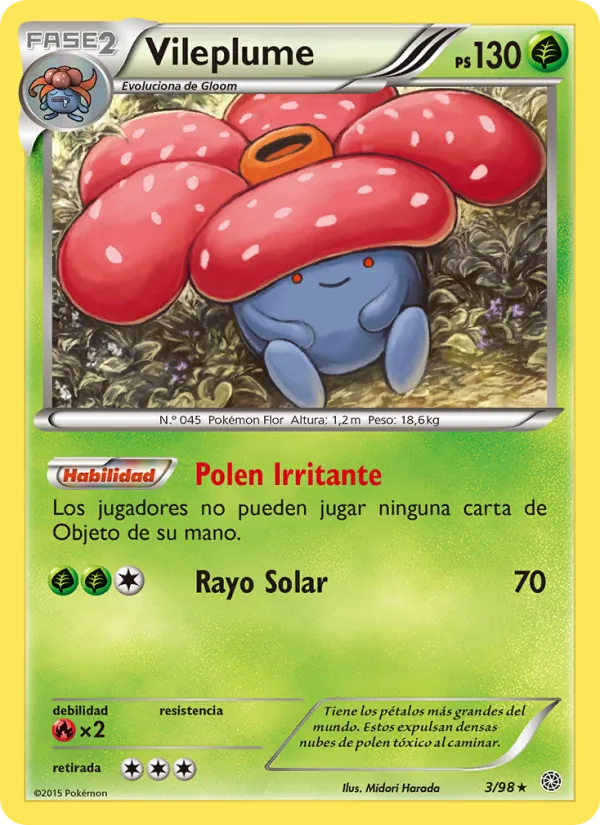 Vileplume Antiguos Orígenes 3/98