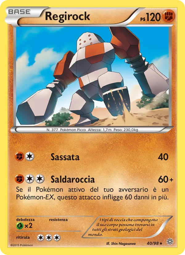 Regirock Antiche Origini 40/98