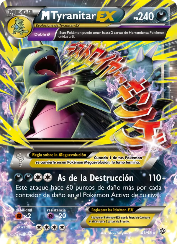 M-Tyranitar EX Antiguos Orígenes 43/98