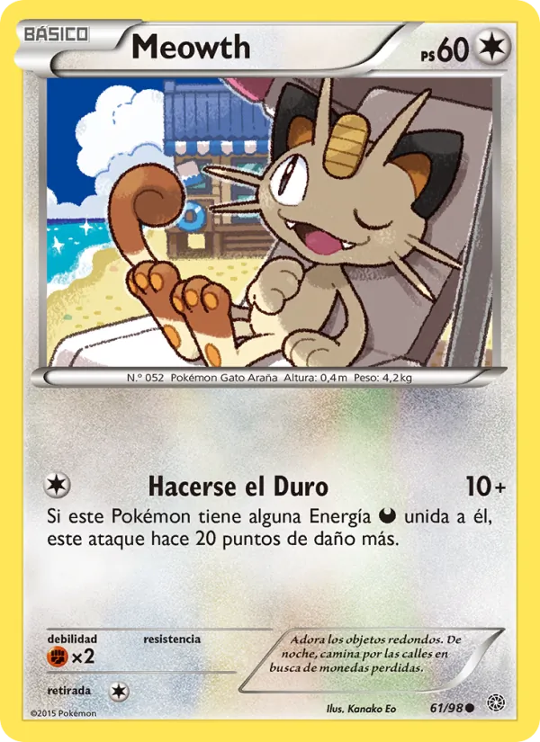 Meowth Antiguos Orígenes 61/98
