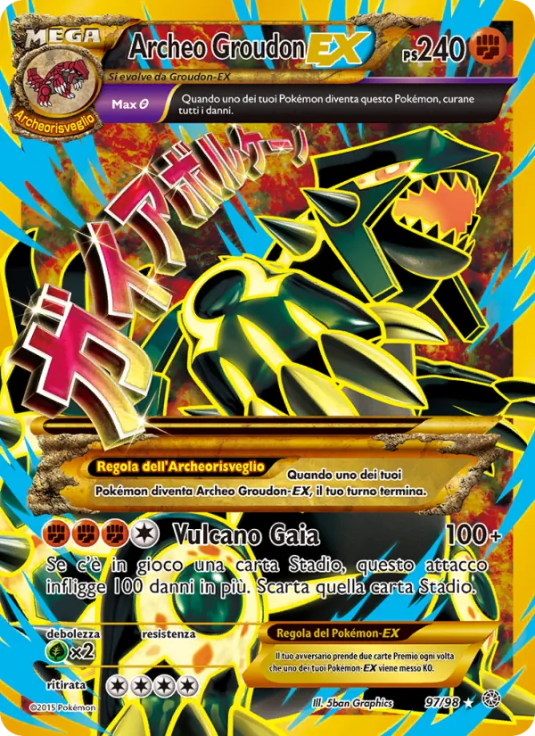 Archeo Groudon EX Antiche Origini 97/98