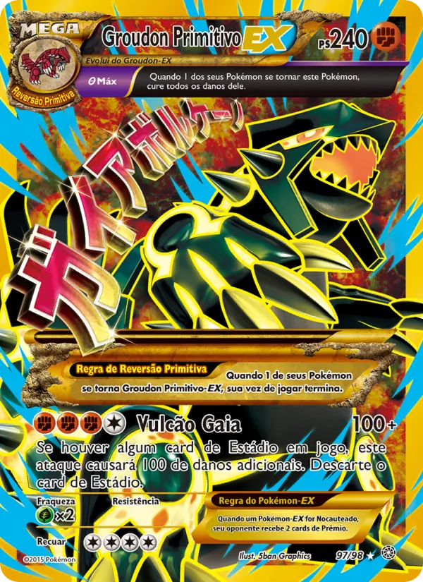 Groudon Primitivo EX Origens Ancestrais 97/98