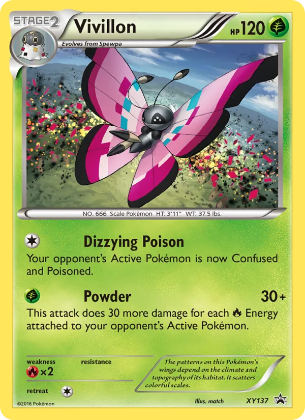 Vivillon XY Cartas de promoción XY137/211