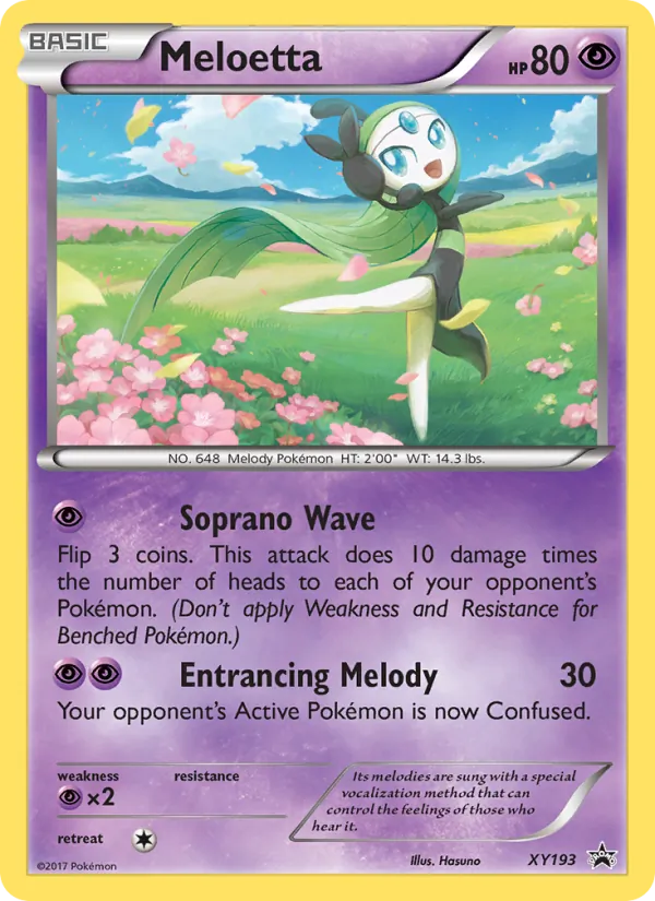 Meloetta XY Cartas de promoción XY193/211